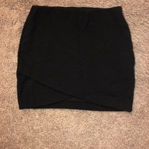 Black mini skirt
